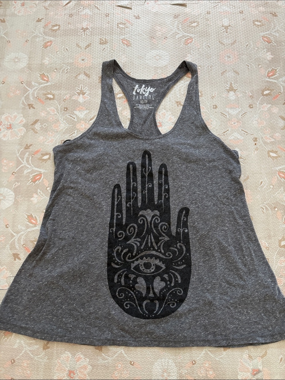 Tokyo darling hand of Hamsa tank top